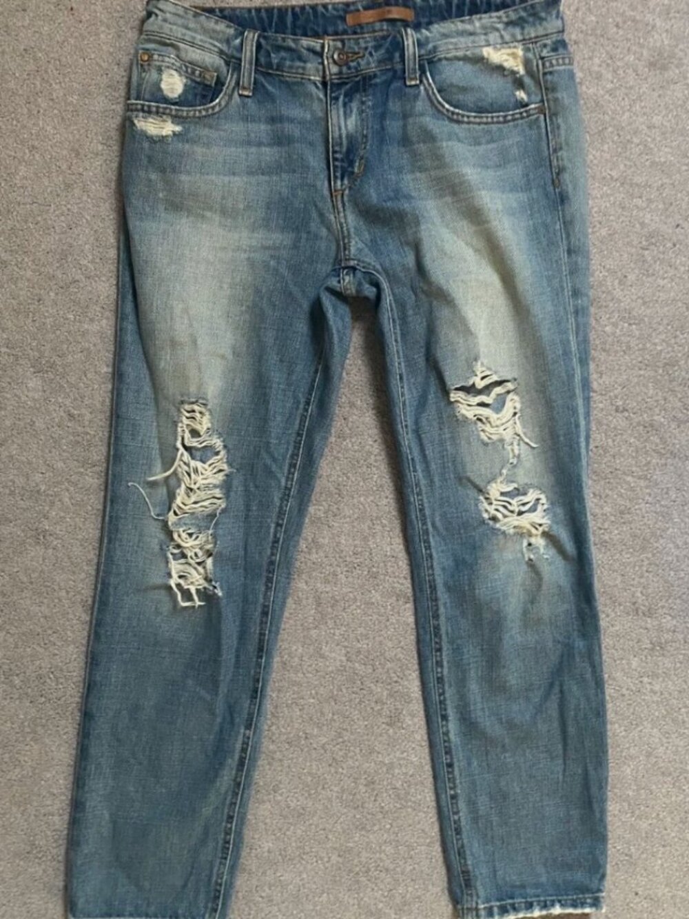 JOE'S JEANS Size 27 EASY WATER HIGH Distressed Blue 100% Cotton